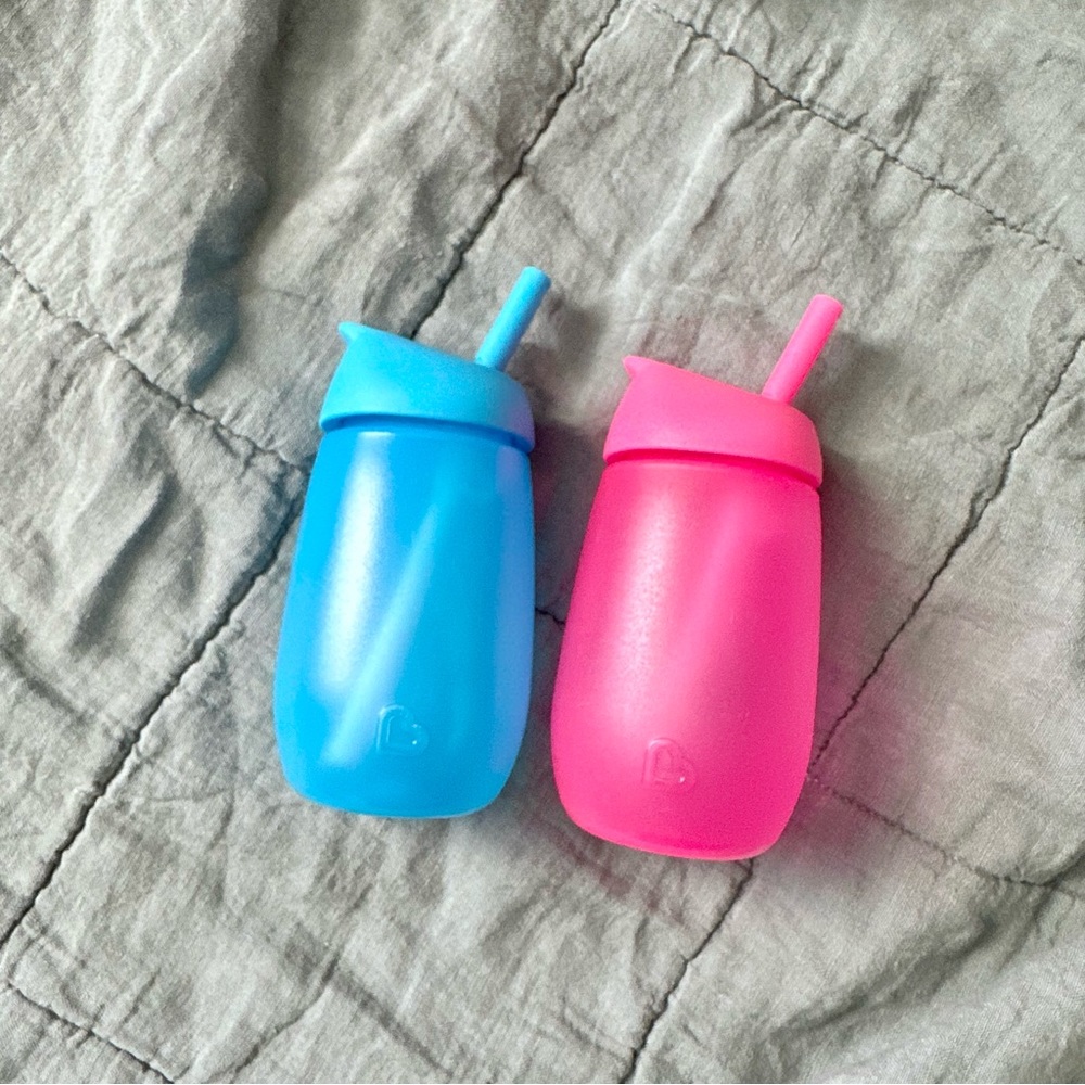 Set of 2 Munchkin Simple Clean Toddler Straw Cups 10oz